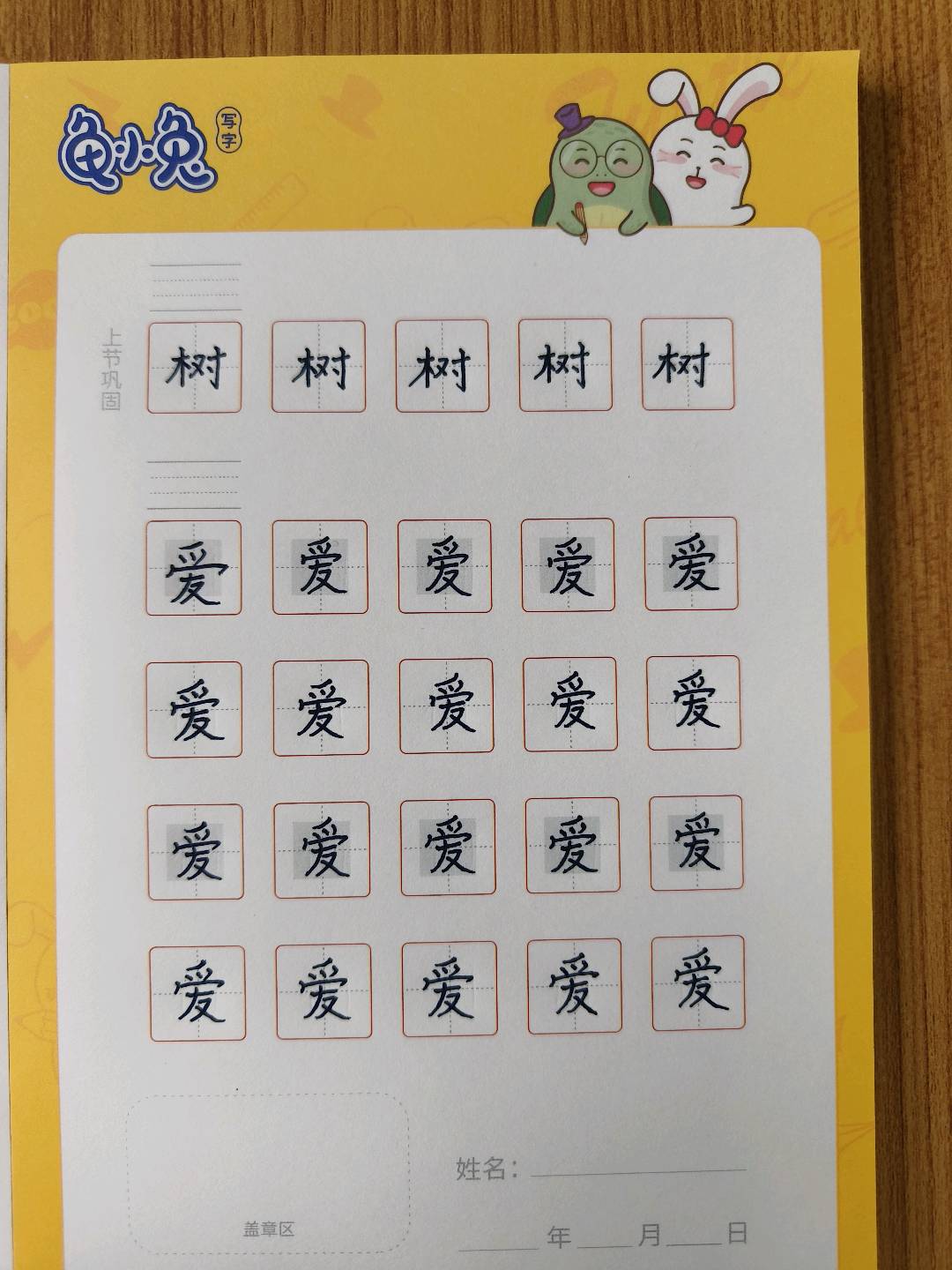 龟小兔写字优秀作品展示：李笑语/六年级及以上/练字1天